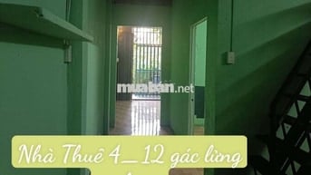 Nhà Thuê 4/12 gác lửng Đường kênh trung ương Vĩnh Lộc b. Gần mặt tiền