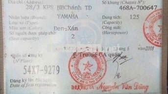 Yamaha 125cc . Số Loại Trống . BSTP - Đẹp .  5Tr5