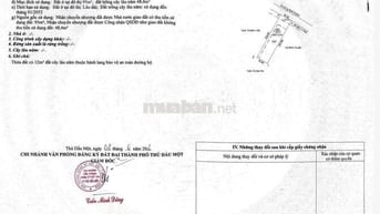 Bán đất Phú hoà nhánh hẻm nguyễn thị minh khai TDM cũ