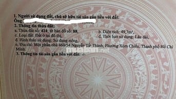 Bán nhà cấp 4, hẻm đường Nguyễn Tất Thành, Quận 4 cũ