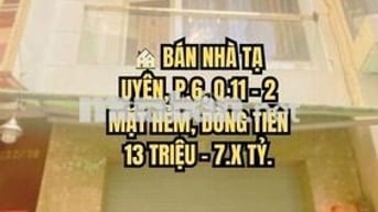 🏠 BÁN NHÀ TẠ UYÊN, P.6, Q.11 - 2 MẶT HẺM, DÒNG TIỀN 13 TRIỆU - 7.X