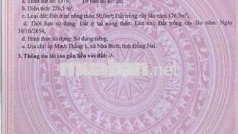 GĐ em cần tiền bán gấp lô đất ở TT chơn thành 226m2