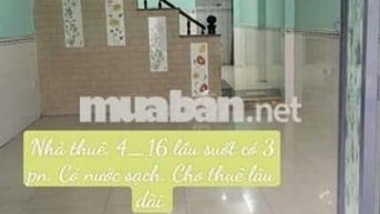 Nhà thuê 4×16 lầu suốt 3 pn. Đường lại Hùng Cường Vĩnh Lộc B tphcm