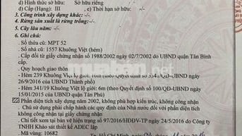 BÁN NHÀ HẺM XH 239/71 KHUÔNG VIỆT, TÂN PHÚ, TP HCM