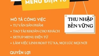 🌟 TUYỂN DỤNG CTV KINH DOANH PHẦN MỀM MENU ĐIỆN TỬ
