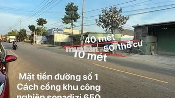 chủ cần bán lô đất mặt tiền đường số 1 vào kcn Sonadezi Châu Đức.