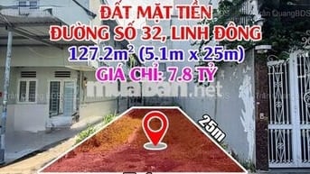 ĐẤT MẶT TIỀN ĐƯỜNG 32, LINH ĐÔNG – ĐƯỜNG NHỰA 6.2M – 127.2M² – 7.8 TỶ