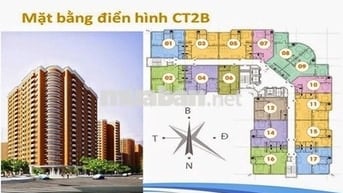 Hàng hiếm cực đẹp, Căn góc 69,2m2-2N2WC tại chung cư CT2B nghĩa Đô