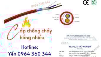 Cáp báo cháy chống cháy chống nhiễu 2x1.5 sẵn kho