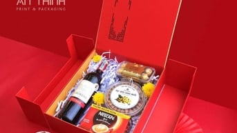 hộp giấy đựng quà tết 2026, hộp quà tết giấy cao cấp