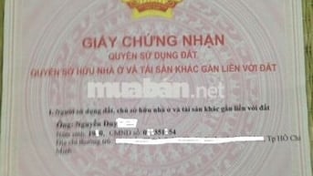 Đát trồng cây hàng năm , dt 1993 m2, Xã Nhuận Đức, Tp HCM