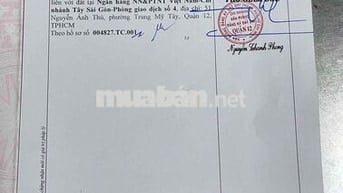 Bán nhà mặt tiền Hà Chương, Trung Mỹ Tây, Q12. 4x15m, nhà C4