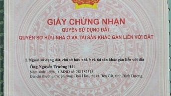 Bán Đất đường NH17A , Phường Thới Hòa, Tp Bến Cát, Bình Dương