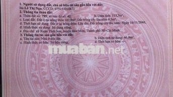 Chính chủ bán 107m2 đất ở sổ riêng