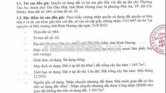 BĐS Phường Tân An, TP. Thủ Dầu Một, Bình Dương (phường Phú An, TP.HCM)