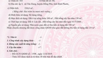 BÁN ĐẤU GIÁ TS MSB L2_XÃ TÂN HƯNG, ĐỒNG PHÚ, BÌNH PHƯỚC