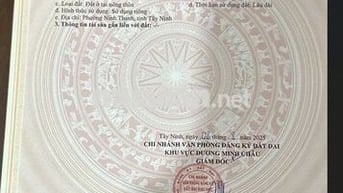 Bán đất thổ cư 100% gần chợ đầu mối Tây Ninh, đường quy hoạch lên nhựa
