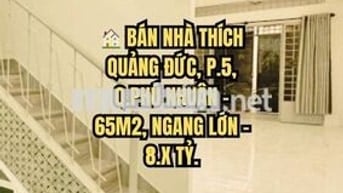 🏠 BÁN NHÀ THÍCH QUẢNG ĐỨC, P.5, Q.PHÚ NHUẬN - 65M2, NGANG LỚN - 8.X