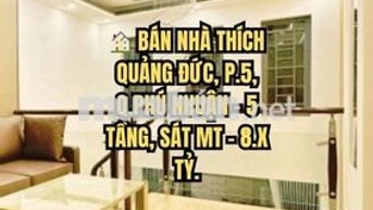 🏠 BÁN NHÀ THÍCH QUẢNG ĐỨC, P.5, Q.PHÚ NHUẬN - 5 TẦNG, SÁT MT - 8.X