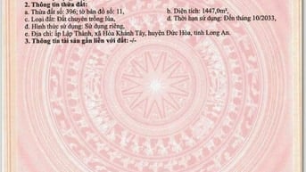 Bán đất rẻ Hoà Khánh Tây 1447m2 đất lúa chỉ 1ty2 . Thương lượng