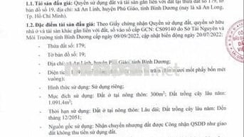BĐS xã An Linh, huyện Phú Giáo, tỉnh Bình Dương (xã An Long, Tp.HCM)