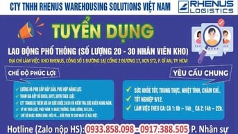 Nhân viên kho (Lao động phổ thông)