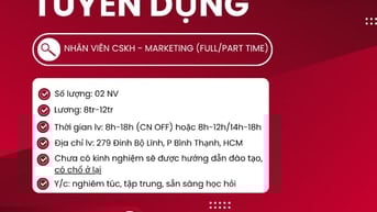 TUYỂN NHÂN VIÊN CSKH - MARKETING ONLINE