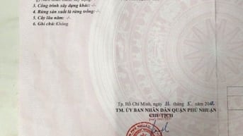 Chính chủ bán nhà MT số 76 Hoàng Văn Thụ, Phú Nhuận, 99m2 23ty 500tr