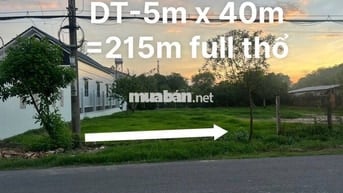 Đất mặt tiền Nhuận Đức - xã Nhuận Đức : 215m2 ( 5x40 ) . Giá 1 tỷ 950