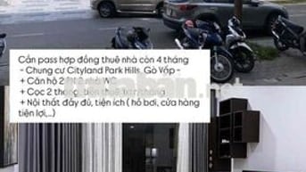 Cần pass hợp đồng thuê nhà còn 4 tháng  - Chung cư Cityland Park Hills