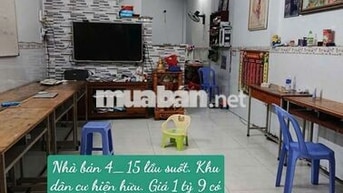 NHÀ BÁN 4×15 LẦU SUỐT Đẹp .khu hiện hữu . Đường vĩnh lộc b bình chánh