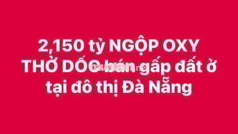 NGỘP ÔXY THỞ DỐC - CẦN BÁN ĐẤT GẤP
