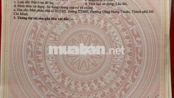 Bán lô đất 4x13m, hẻm 5m, đang làm đường, Tân Thới Nhất 5, Q12