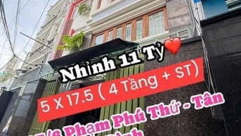Bán nhà 4 tầng lầu, 107/6 Phạm Phú Thứ, P.11, Tân Bình