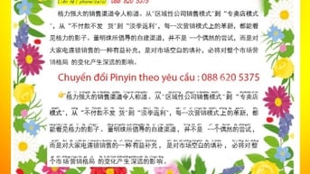 Dịch vụ chuyển đổi chữ tiếng Trung Quốc sang bính âm(pinyin)