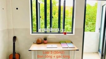 Phòng trọ 35m2 full nội thất, cửa sổ lớn
