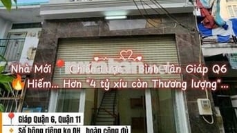 🏡Bán nhà Quận 6 - Nhỉnh 4tỷ🌷 - Khu sầm uất -Nhà Mới Ở Ngay - Ko LG QH😍