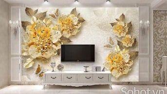Tranh gạch 3d ốp tường hoa ngọc - VCX44