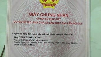 Bán nhà mặt tiền 1B Sơn Kỳ, phường Sơn Kỳ, ngay Aeon, 4x10m