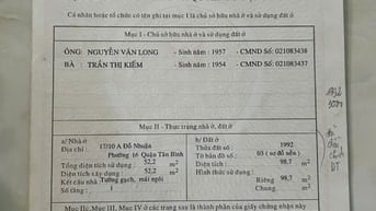 Nhà Bán 29/11/6 Đỗ Nhuận, P. Sơn Kỳ, ngay Aeon Tân Phú