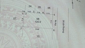 CC bán đất PL phố Tân Xuân , DT 120m2 MT 7,15m 2 làn đường 15m ,