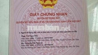 BÁN ĐẤT THỔ CƯ CHÍNH CHỦ,XÃ LONG VĨNH,GIÁP TP TÂY NINH