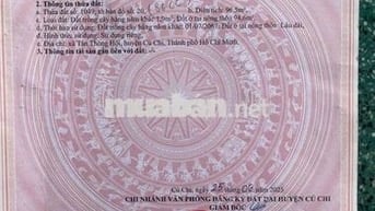 Bán Đất Mặt tiền đường 28 xã tân thông hội .giá 1ty830/97m2 SHR XDTD