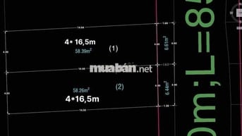 ĐẤT HẺM 7M - 4 x 16,5- SỔ VUÔNG ĐẸP