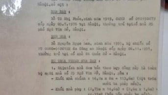 Bán nhà quận Hoàn Kiếm, phường Cửa Nam, thành phố Hà Nội