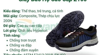 Giày bảo hộ Z100 – Khi an toàn gặp phong cách