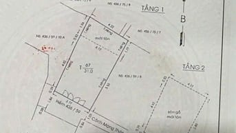 Bán nhà Hẻm 436/59/ cmt8 F11 Q3 3.7x7 nở hậu 4.2 1 lầu Giá 4t650 tl