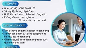 TUYỂN NHÂN VIÊN KINH DOANH BẤT ĐỘNG SẢN LÀM VIỆC TẠI ĐÀ LẠT