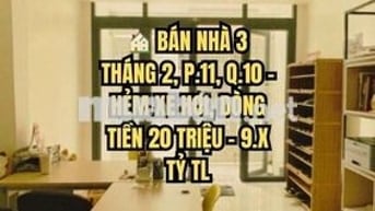 🏠 BÁN NHÀ 3 THÁNG 2, P.11, Q.10 - HẺM XE HƠI, DÒNG TIỀN 20 TRIỆU -