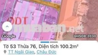 Đất ngay trung tâm Ngãi Giao. Sau lưng UBND xã.